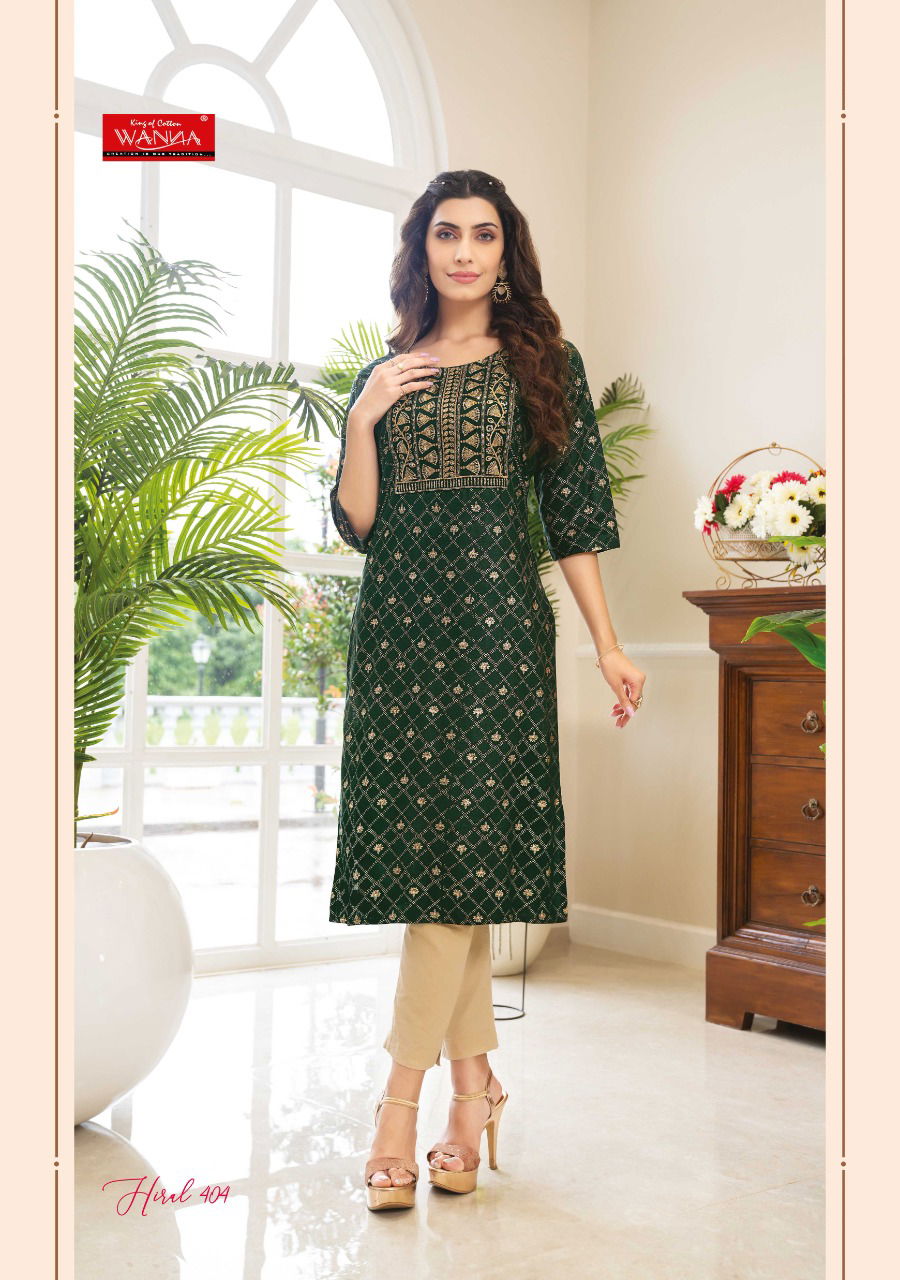 Wanna Hiral 4 Regular Wear Rayon Designer LAtest Kurti Collection